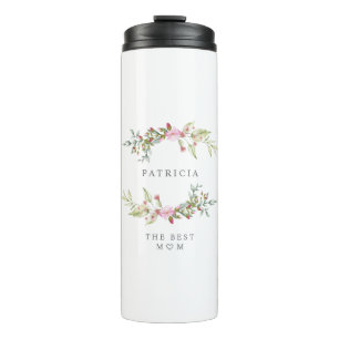 Blumengarten in rosa Tönen für Mohter Thermosbecher