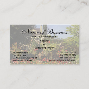 Blumengarten in Sainte-Adresse von Claude Monet Visitenkarte