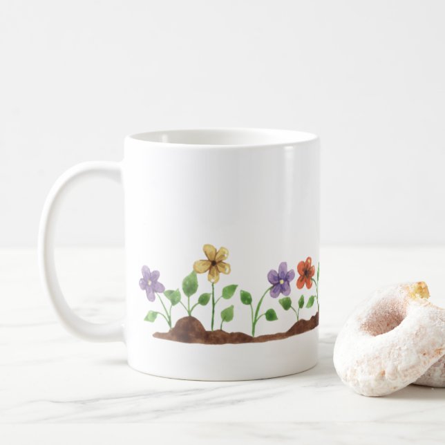Blumengarten Kaffeetasse (Mit Donut)