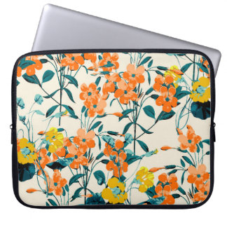 Blumengarten. Kleine Niedliche Florale und Zweigst Laptopschutzhülle