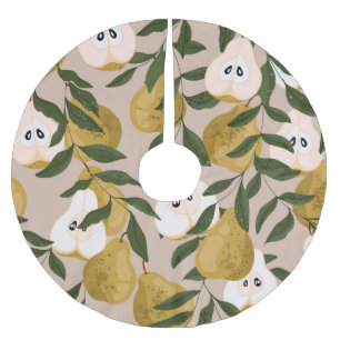 Blumengarten: Kleine süße Blumen Polyester Weihnachtsbaumdecke
