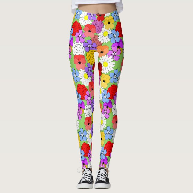 Blumengarten Leggings (Vorderseite)