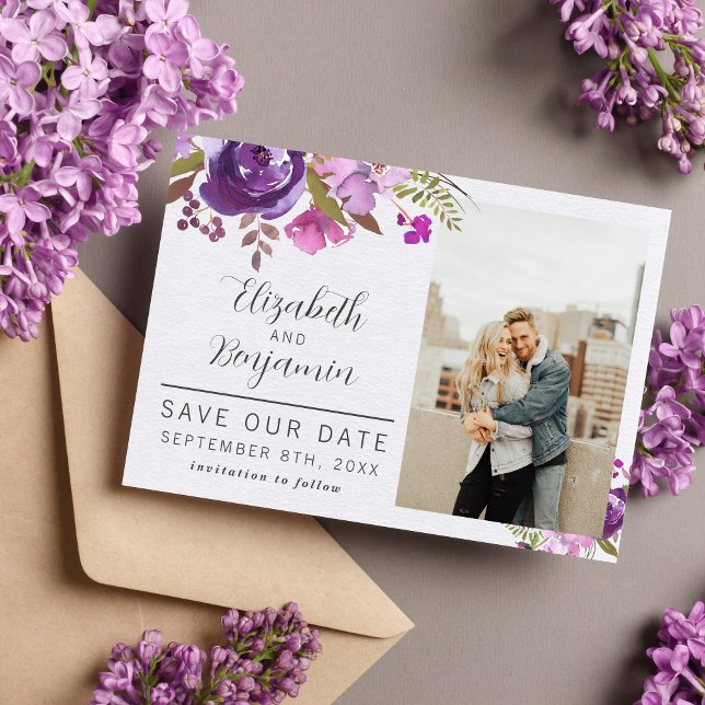 Blumengarten Lila Violettlavender Save the Date (Von Creator hochgeladen)