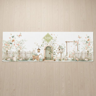 Blumengarten-Monogramm Yogamatte