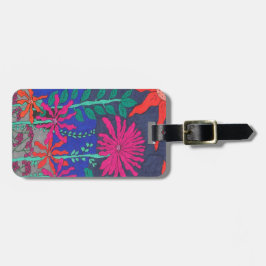 Blumengarten Nachtszene Gepäckanhänger