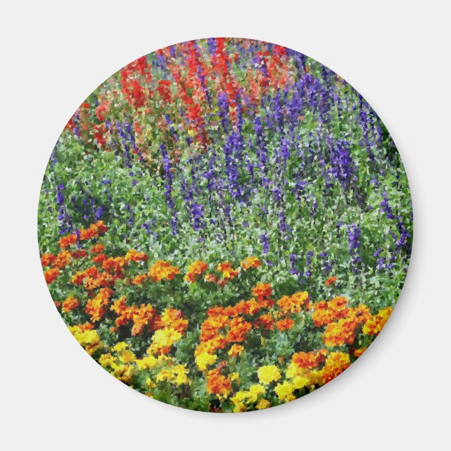 Blumengarten Natur Kunstmalerei  Magnet (Vorne)