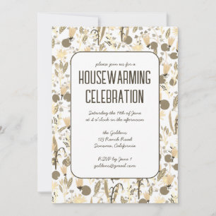 Blumengarten Neutrals Custom HoUSEWARMING PARTY Einladung