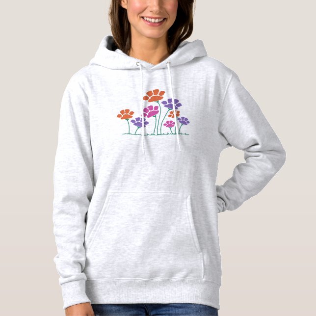 Blumengarten Pawprint Hoodie (Vorderseite)