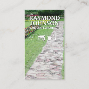 Blumengarten   Pfad   Gartenwerkzeuge Visitenkarte