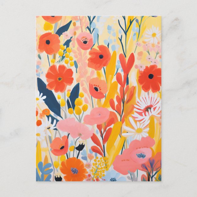 Blumengarten Postkarte (Vorderseite)