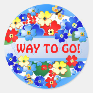 Blumengarten ~ Prämienaufkleber Runder Aufkleber