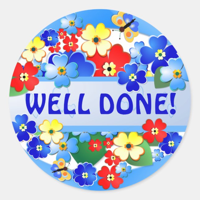 Blumengarten ~ Prämienaufkleber Runder Aufkleber (Vorderseite)