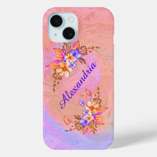 Blumengarten Rosa Blume Wasserfarben Persönlich ge Case-Mate iPhone Hülle