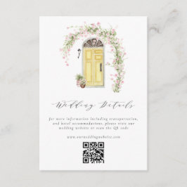 Blumengarten Rustikale Hütte Hochzeitsdetails Begleitkarte