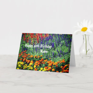 Blumengarten Schönheit Personalisiert Geburtstag Karte
