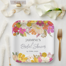 Blumengarten Summer Brautparty Pappteller