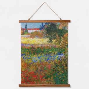 Blumengarten, Van Gogh Wandteppich Mit Holzrahmen