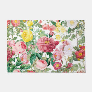 Blumengarten Vintager Frühlingsgarten Rose Fußmatte