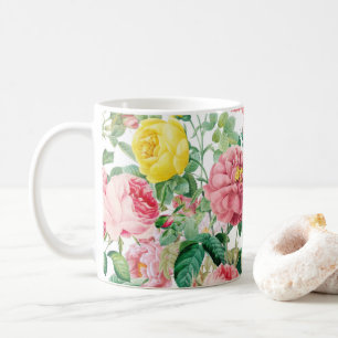 Blumengarten Vintager Frühlingsgarten Rose Kaffeetasse