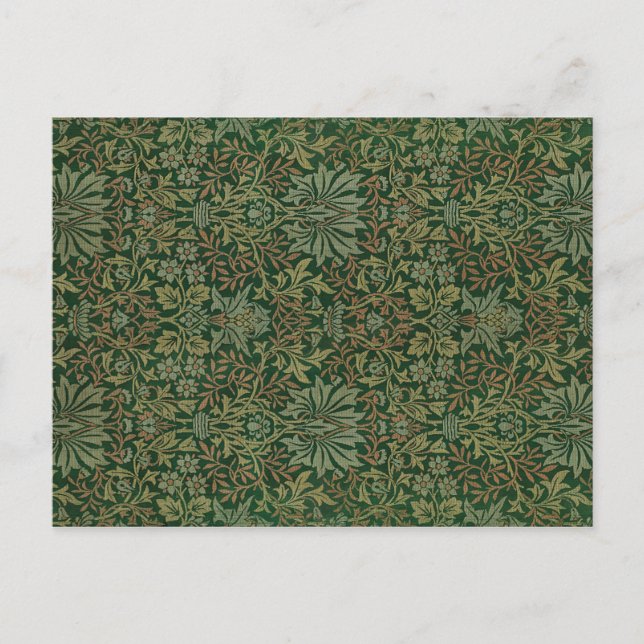 Blumengarten Vintages Ornament Illustration Postkarte (Vorderseite)