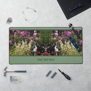 Blumengarten Vogelhaus Malerei Personalisiert Schreibtischunterlage