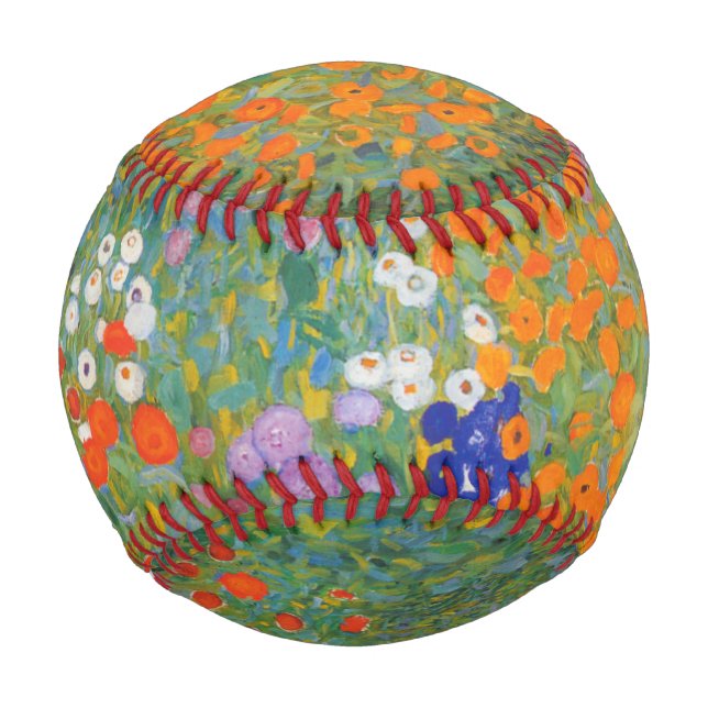 Blumengarten von Gustav Klimt Baseball (Rückseite)