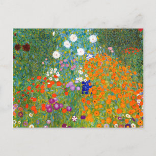 Blumengarten von Gustav Klimt Blume Postkarte