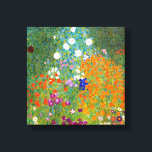 Blumengarten von Gustav Klimt Canvas Print Leinwanddruck<br><div class="desc">Bauerngarten / Blumengarten / Hütte Garden Vintage Kunst,  1905 von dem österreichischen Symbolik & Jugendstil Künstler Gustav Klimt (1862-1918) bemalt.</div>