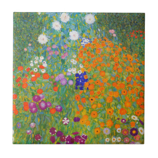 Blumengarten von Gustav Klimt Fliese