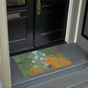 Blumengarten von Gustav Klimt Fußmatte