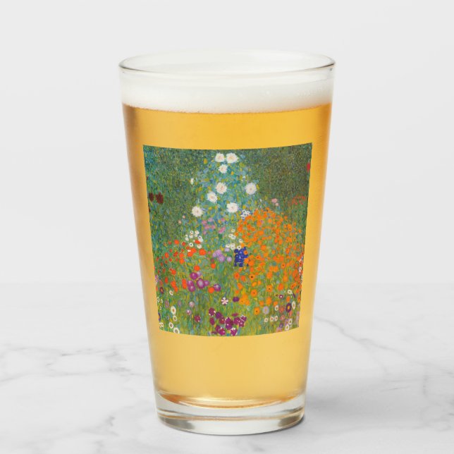 Blumengarten (von Gustav Klimt) Glas (Vorne (Gefüllt))