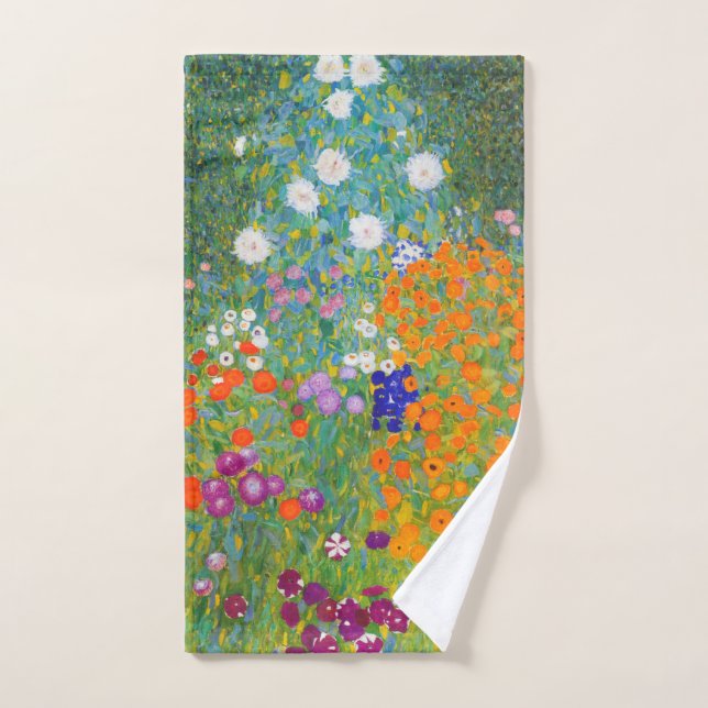 Blumengarten von Gustav Klimt Handtuch (Handtuch)