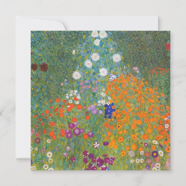 Blumengarten (von Gustav Klimt) Karte (Vorderseite)