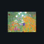 Blumengarten von Gustav Klimt Leinwanddruck<br><div class="desc">Schönes farbenfrohes Gemälde eines Blumengartens von Gustav Klimt. Phantastische Farbvariationen und wunderschöne Blume passen einfach wunderschön zu vielen wunderbaren Produkten und Geschenkideen.</div>