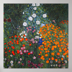 Blumengarten von Gustav Klimt Poster