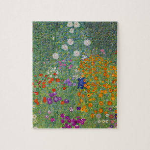 Blumengarten von Gustav Klimt Puzzle