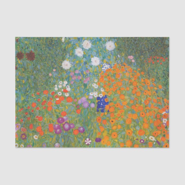 Blumengarten von Gustav Klimt Seidenpapier (Vorderseite)