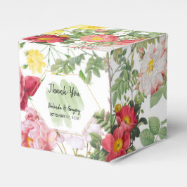 Blumengarten, Wasserfarbe & geometrische Hochzeit Geschenkschachtel