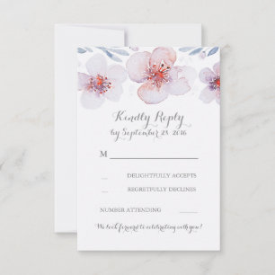 Blumengarten Wasserfarbe Moderne Hochzeitskarten RSVP Karte