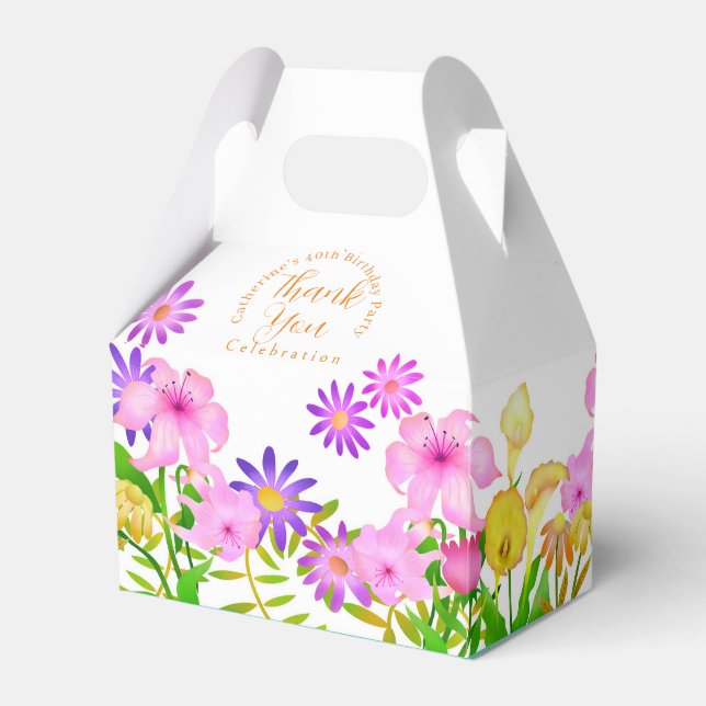 Blumengarten Weißzelt Gefälligkeitsbox Geschenkschachtel (Vorderseite)