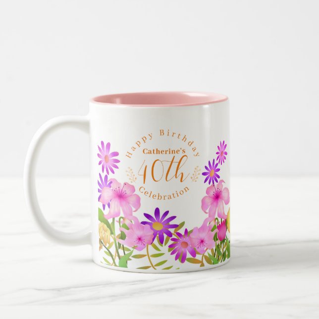 Blumengarten White Zweifarbige Tasse (Links)