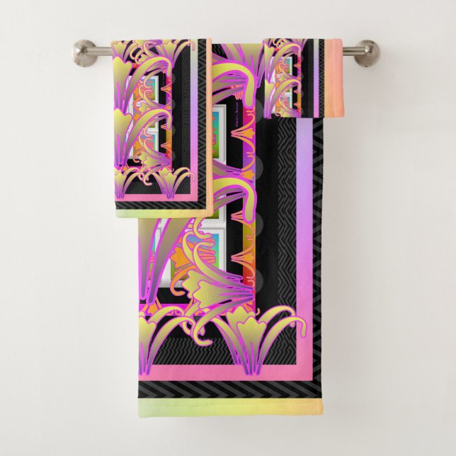 Blumengartendesign Badhandtuch Set (Insitu)