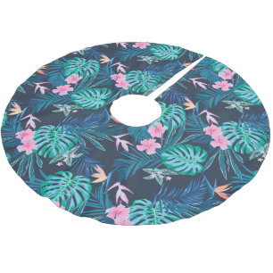 Blumengartenmuster Polyester Weihnachtsbaumdecke