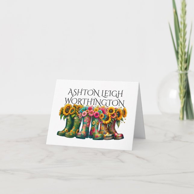 Blumengärtnerwelten Note Card Dankeskarte (Vorderseite)