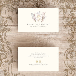 Blumengebäck Koch Backgeschirr Visitenkarte