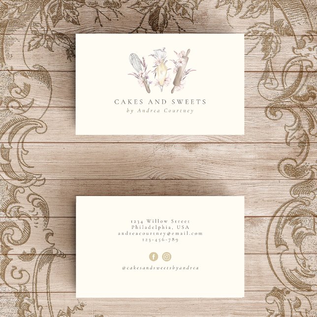 Blumengebäck Koch Backgeschirr Visitenkarte (Von Creator hochgeladen)