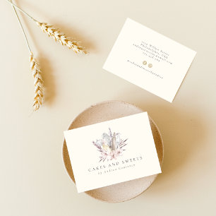 Blumengebäck Konditorei Koch Backutensits Bouquet Visitenkarte