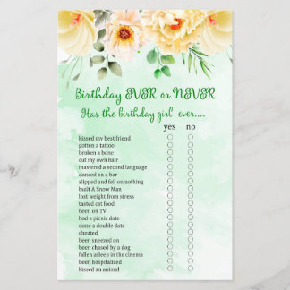 Blumengeburt für immer oder nie