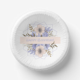 Blumengeburt Peach Violet Fünf Petal Wilde Rose Pappteller