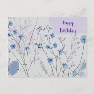 Blumengeburten Rustic Boho Whimsical Wildblumen Ge Postkarte